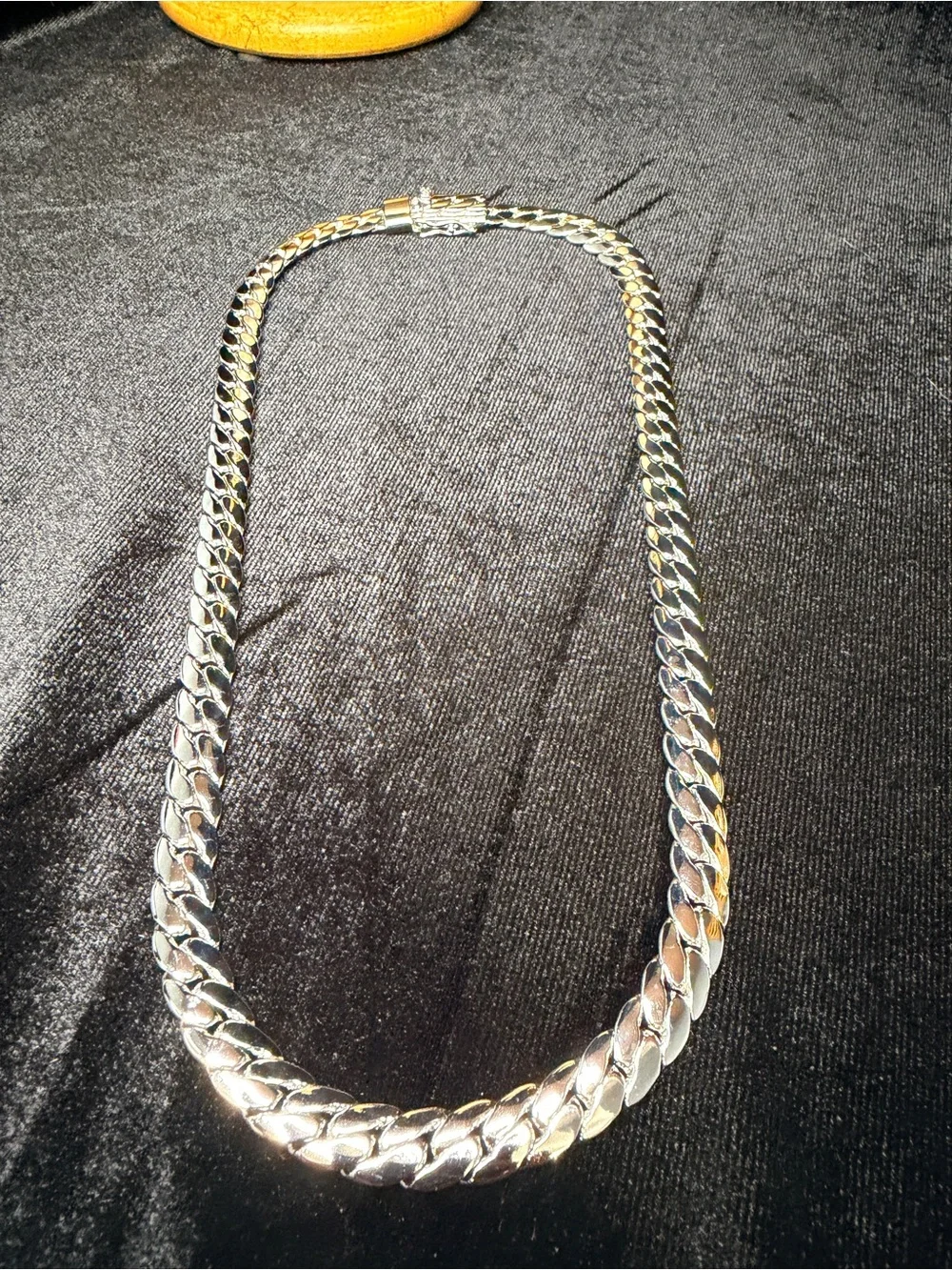 Miami Cuban 14K White Gold Filled 20in 8MM necklace w/Box Lock. BRAND NEW.
